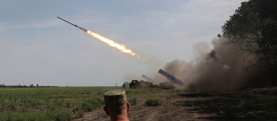 Artillería ucraniana, disparada desde la región del Donetsk