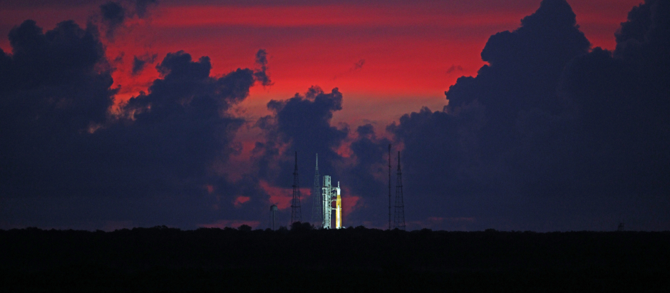 Vista del cohete de la misión Artemis 1, el pasado 23 de agosto