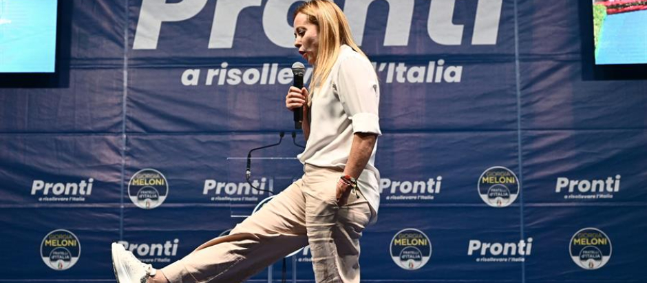Giorgia Meloni, líder de Hermanos de Italia y favorita en las elecciones del 25 de septiembre de 2022