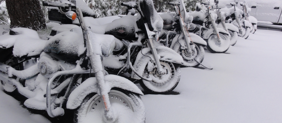 Las motos desaparecen de las ciudades cuando llega el invierno