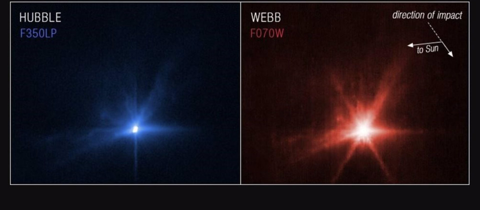 A la izquierda Hubble, a la derecha Webb