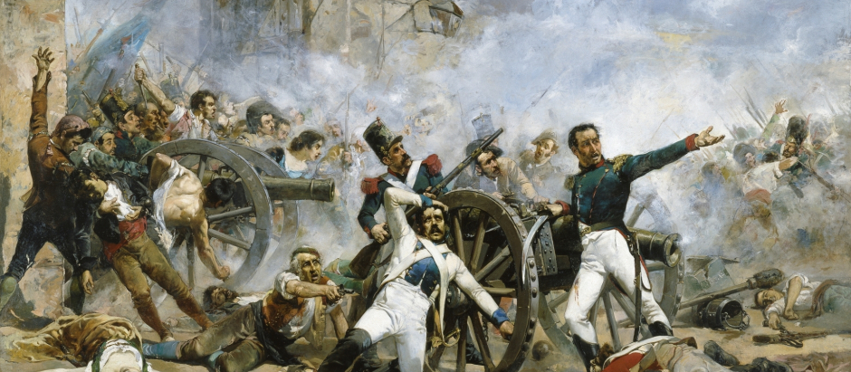 La defensa del parque de Monteleón durante el Levantamiento del 2 de mayo en Madrid. Óleo de Joaquín Sorolla