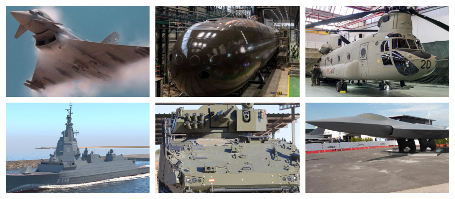 Los Presupuestos del Estado asigna cantidades para el Eurofighter, el S-81, el Chinook, lqa fragata F-110, el Dragón o el futuro caza europeo de combate