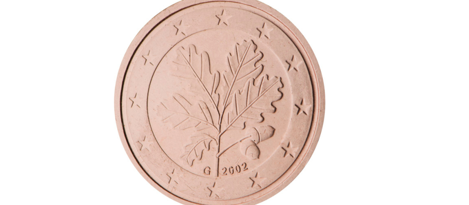 En 2002 fueron acuñadas en Alemania monedas de 1,2 y 5 céntimos con un dibujo de una hoja de roble