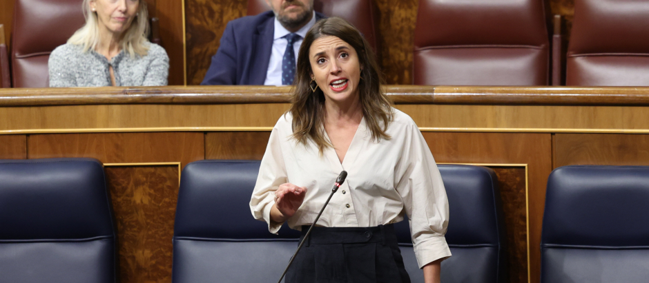 Irene Montero en la sesión de control al gobierno