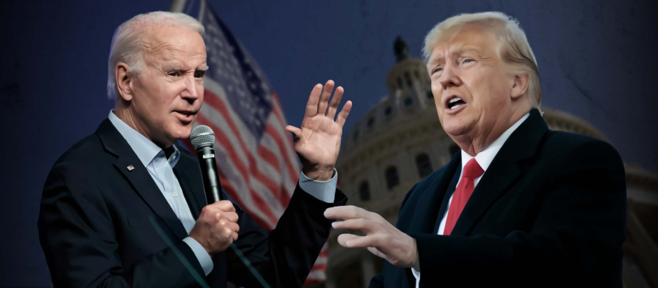 Joe Biden y Donald Trump, líderes de los partidos demócrata y republicano
