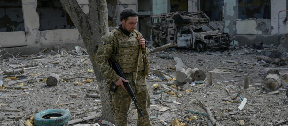 Soldado ucraniano en Jersón