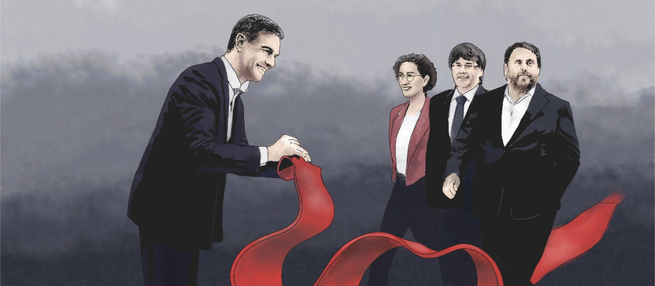 Infografía: Sánchez pone la alfombra roja a Junqueras, Puigdemont y Rovira