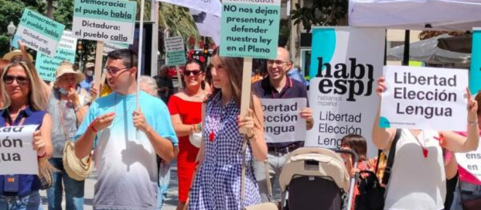 Manifestación de Hablamos Español en la Comunidad Valenciana.