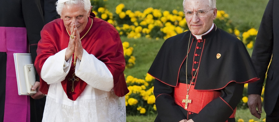 Tanto Benedicto XVI como el cardenal Rouco fueron los principales protagonistas de la aparición de la Universidad san Dámaso