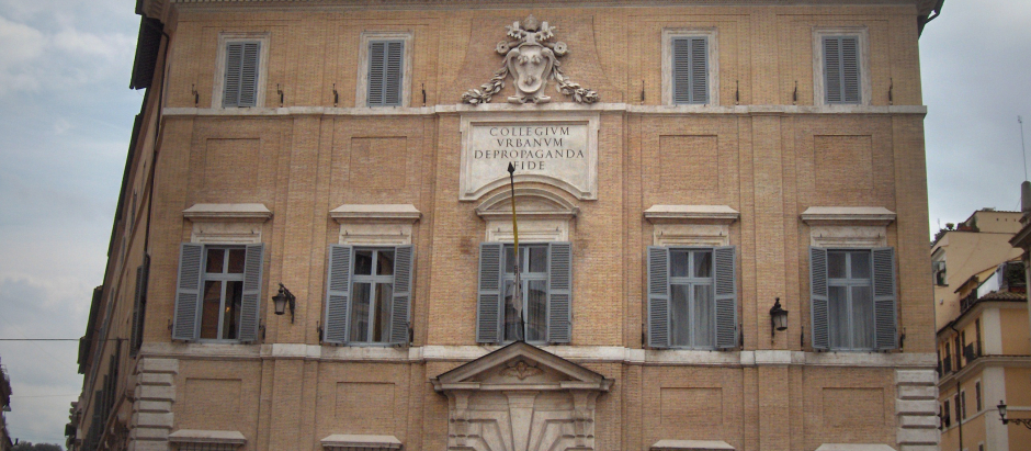 El palacio de Propaganda Fide, en la Plaza de España de Roma