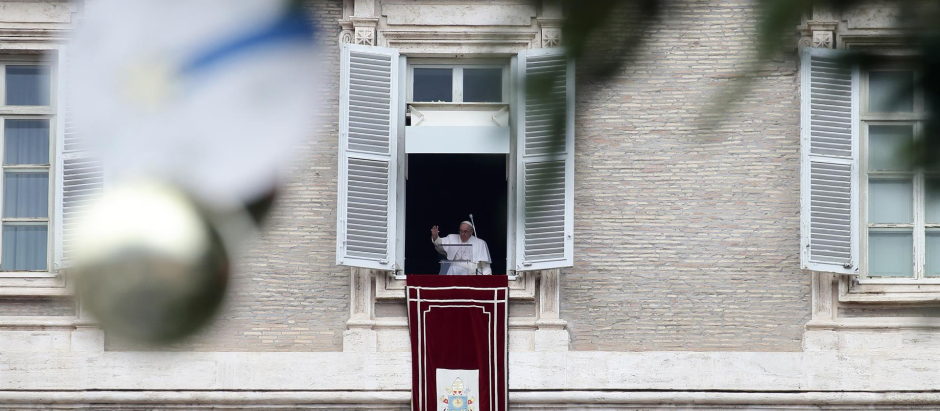 El Papa Francisco, durante el rezo de un Ángelus