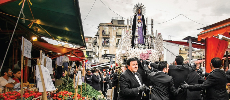 Imagen de archivo de una procesión en Palermo