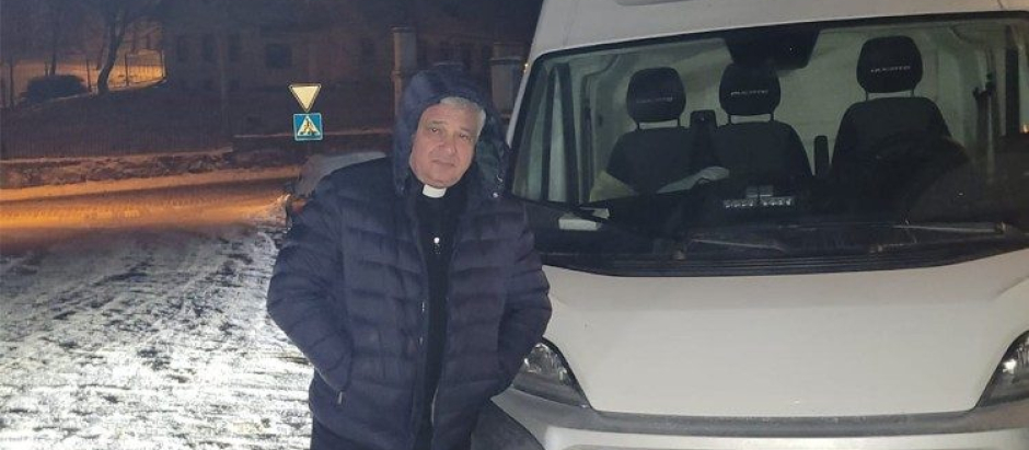 El limosnero apostólico, la última vez que estuvo en Ucrania