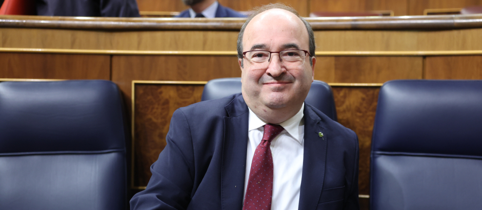 El ministro de Cultura y Deporte, Miquel Iceta, en el Congreso de los Diputados el 14 de diciembre de 2022