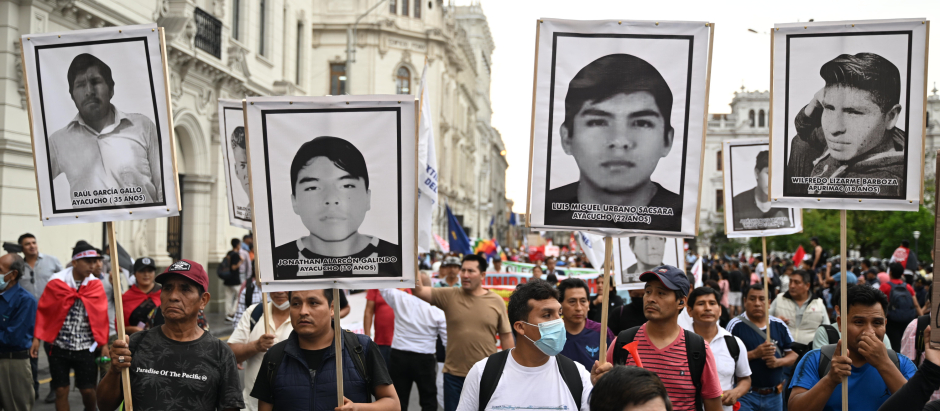Imagen de las protestas en Perú a favor del expresidente Castillo