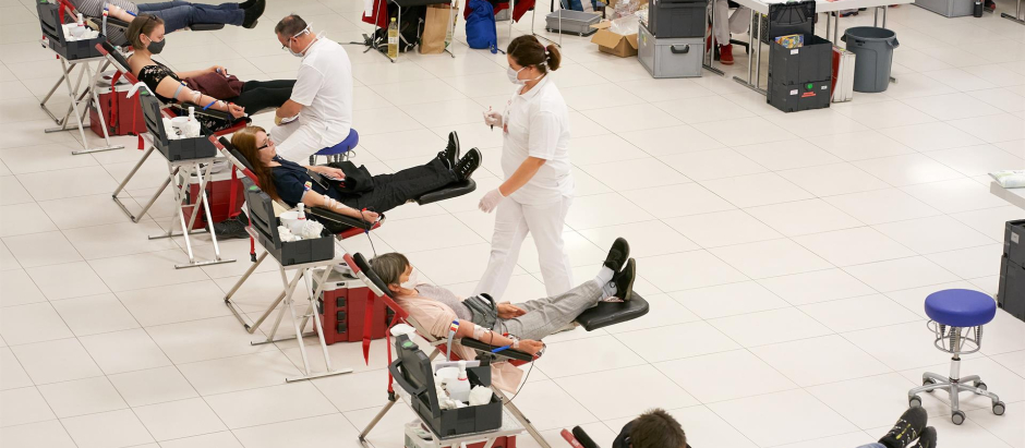 Donación de sangre en la localidad alemana de Coblenza