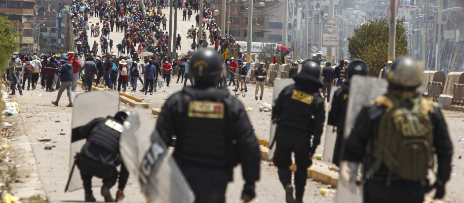 Imagen de las protestas en Perú, el 7 de enero de 2023
