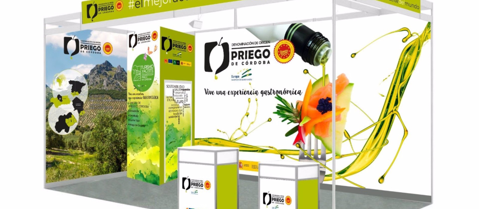 Representación virtual del estand de la DOP Priego de Córdoba