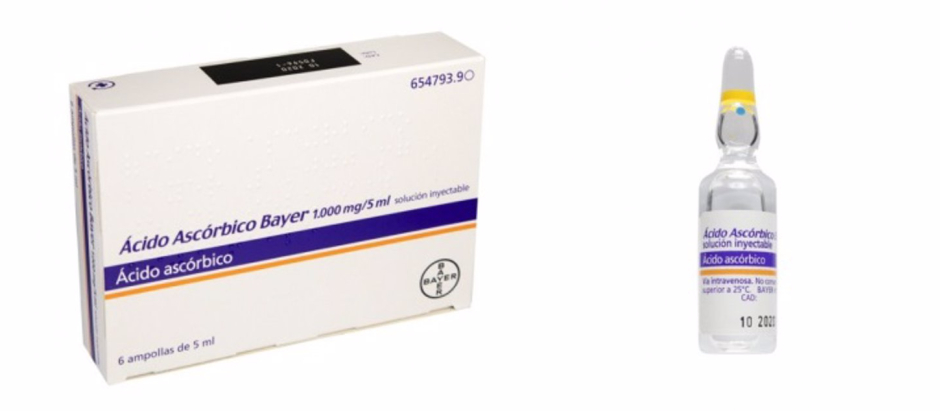 Ácido Ascórbico Bayer 1000 mg/5 ml Solución Inyectable