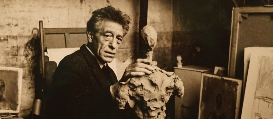 El artista Alberto Giacometti en 1964