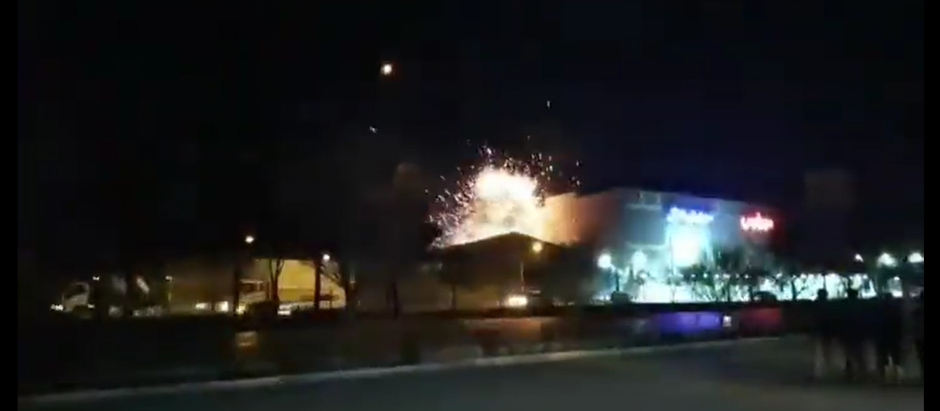 Imagen del ataque contra instalaciones militares iraníes. en la ciudad de Isfahan
