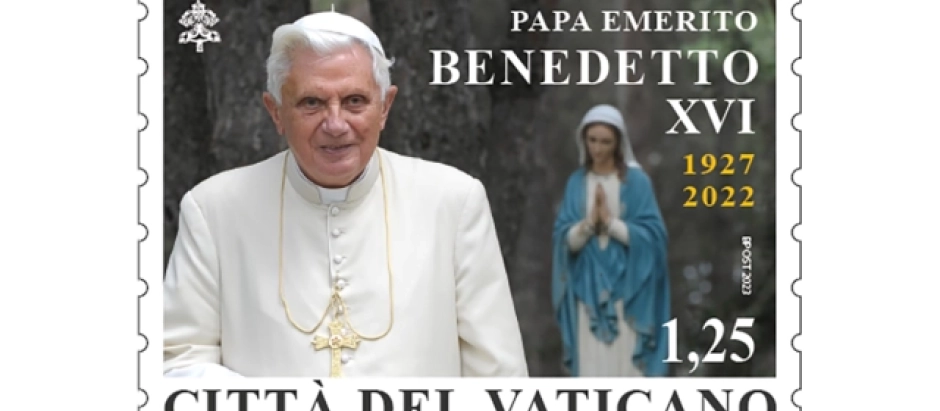 El sello en recuerdo al Papa emérito Benedicto XVI