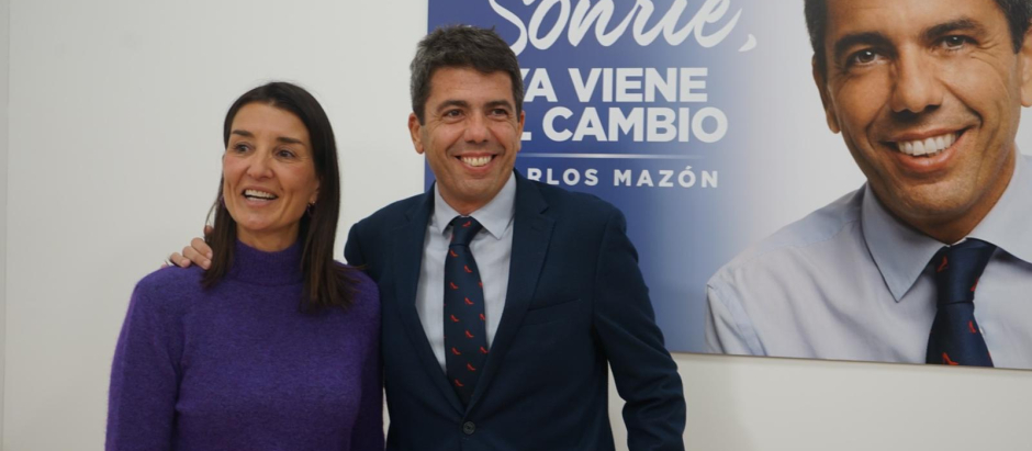 Carlos Mazón y Ruth Merino en la rueda de prensa de este jueves