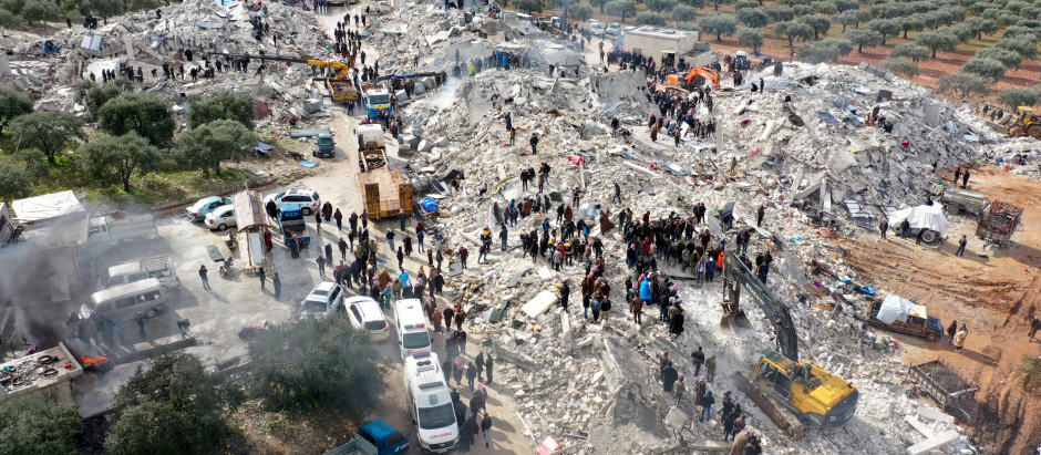 Destrucción en Siria por el terremoto