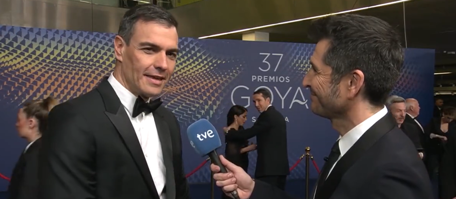 Pedro Sánchez, en su entrevista con Carlos del Amor en los Goya 2023