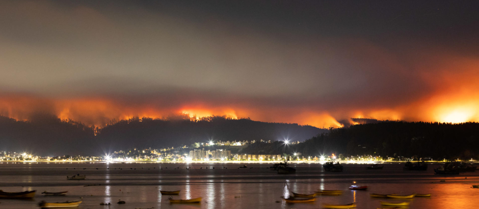 El sur de Chile en llamas