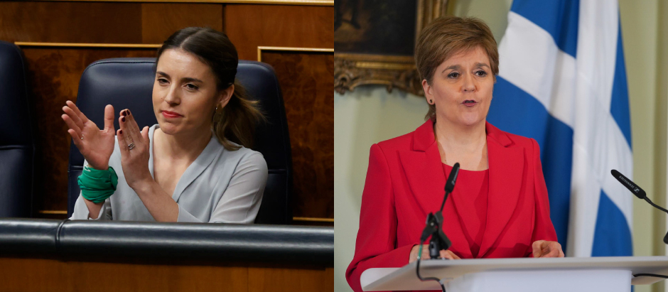 Irene Montero, Ministra de Igualdad, y Nicola Sturgeon, ministra principal de Escocia