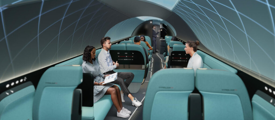 Proyecto del interior de la cápsula Hyperloop TT