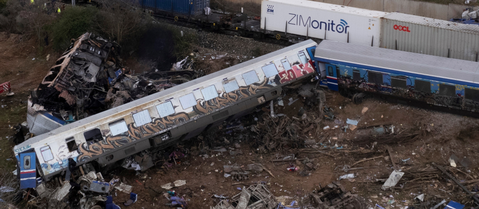 Accidente de tren en Grecia