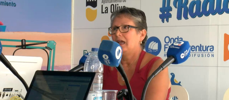 María Jesús Rodríguez, mujer de Tito Berni, durante una entrevista en la radio
