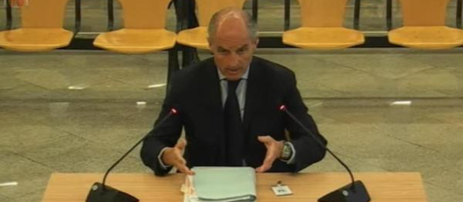 El expresidente de la Comunidad Valenciana Francisco Camps, durante su declaración en la Audiencia Nacional por una pieza del caso Gürtel.