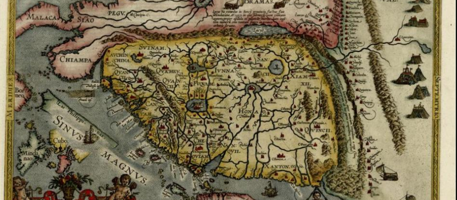 Mapa sobre China del Theatrum Orbis Terrarum (1584), de Abraham Ortelius
