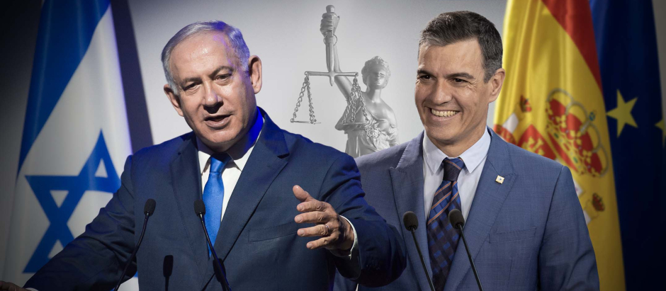 El primer ministro de Israel, Benjamin Netanyahu, y el presidente del Gobierno, Pedro Sánchez