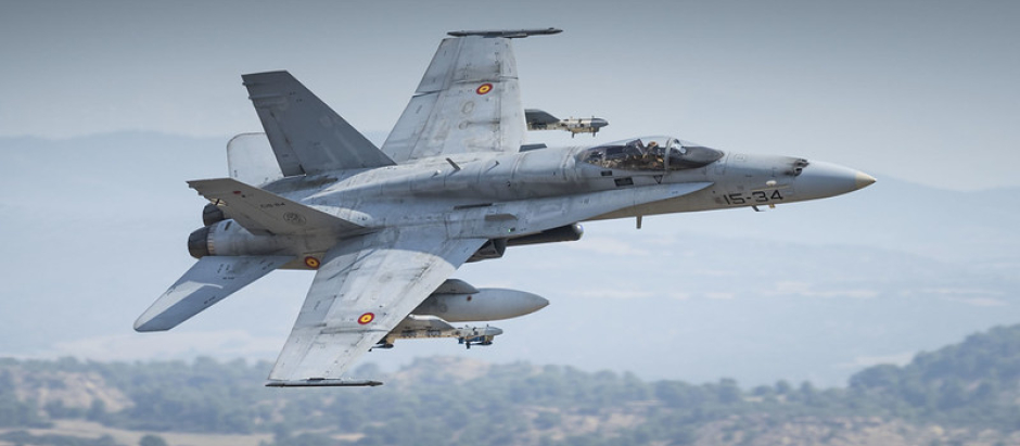 F-18 Hornet el Ejército del Aire español en vuelo
