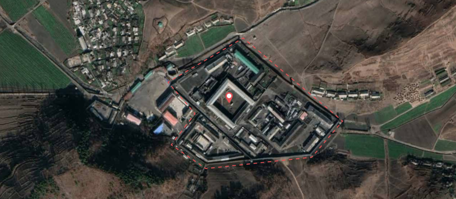 Centro de re-educación en Kaechon, localidad al sur de Corea del Norte
