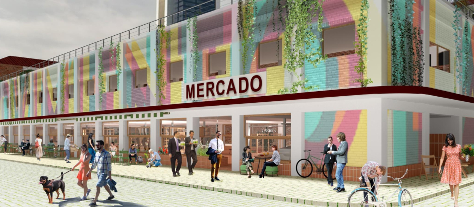 Recreación del futuro Mercado municipal de San Cristóbal