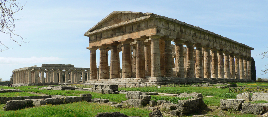 Dos de los templos en Paestum