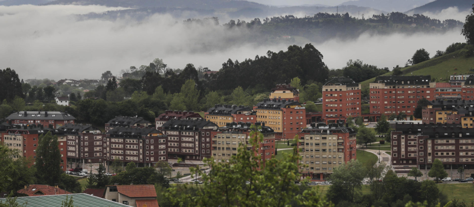 Vista de Las Campas, en la zona oeste de Oviedo