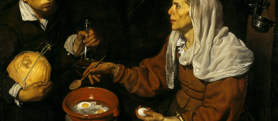 Vieja friendo huevos, cuadro de Velázquez