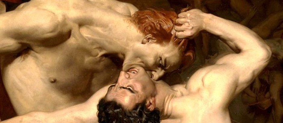 Detalle de 'Virgilio y Dante en el infierno' de William A. Boughereau