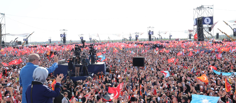 El presidente de Turquía y el candidato presidencial de la Alianza Popular, Recep Tayyip Erdogan
