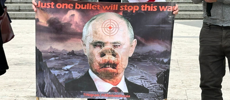 Putin con cara de cerdo