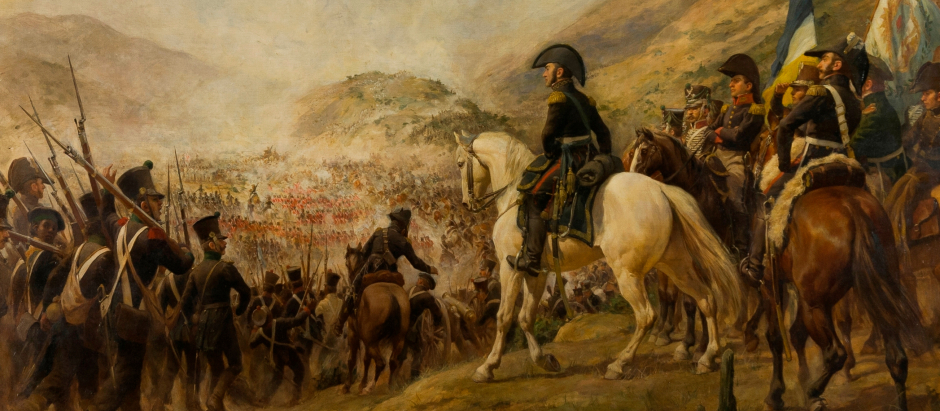 La Batalla de Chacabuco, según el óleo de Pedro Subercaseaux