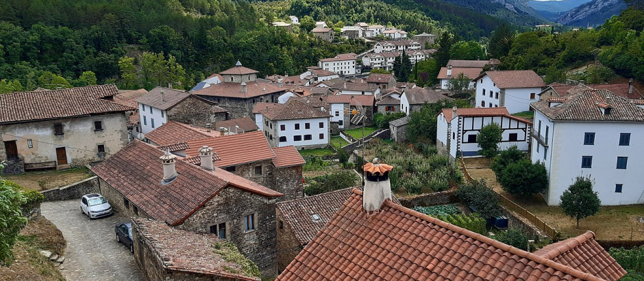 Vista de la localidad Roncal de Navarra
