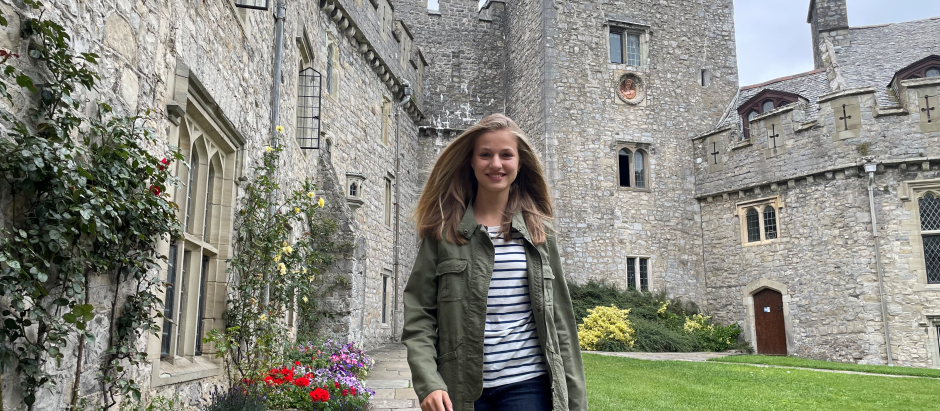 Pincess of Asturias Leonor de Borbon during her first day at UWC Atlantic College in Llantwit Major, Wales 30 August 2021